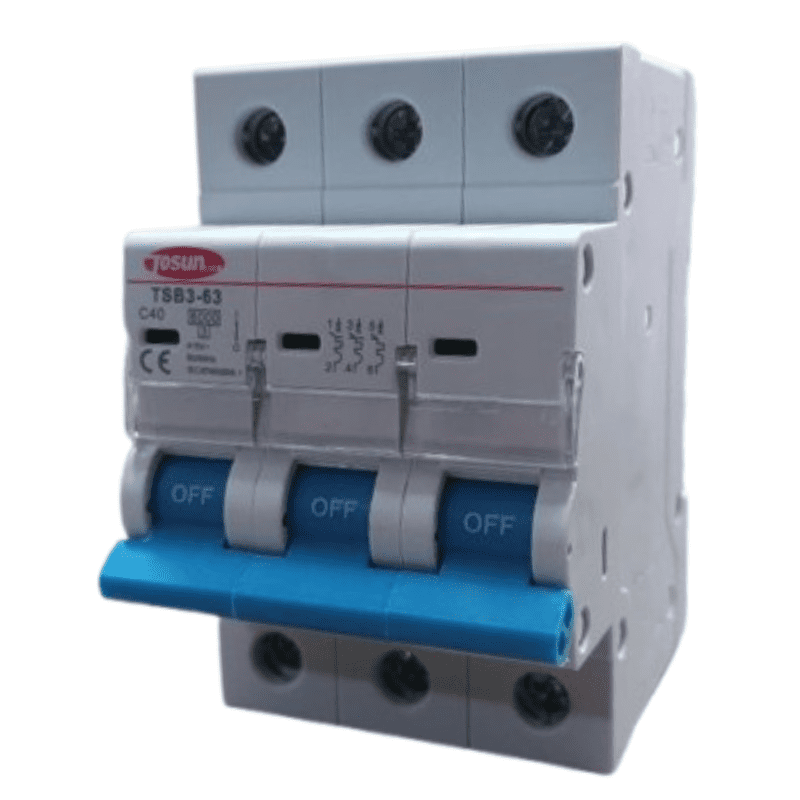 Disjoncteur Modulaire TSB3-63 C40 – 3P – 6kA